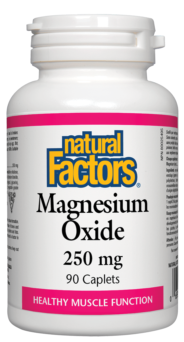 Natural Factors Magnesium Oxide 250 mg 90 Capsules