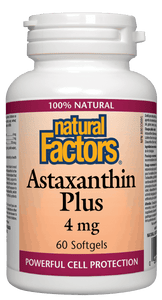 Natural Factors Astaxanthin Plus 4mg 60 Softgels