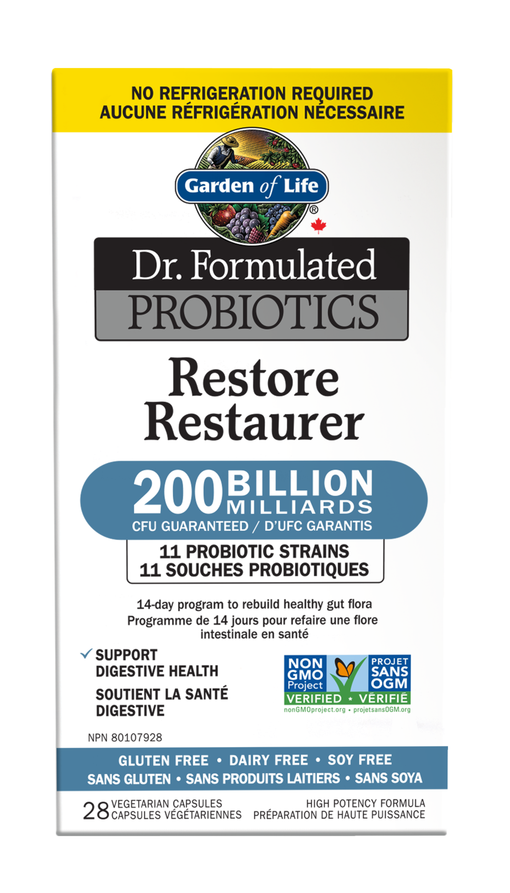 Garden Of Life Probiotic Restore 200 Billion 28 Vegetarian Capsules