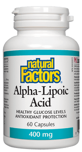 Natural Factors Alpha-Lipoic Acid 400mg 60 Capsules