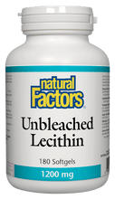 Load image into Gallery viewer, Natural Factors Unbleached Lecithin 1200mg 180 Softgels
