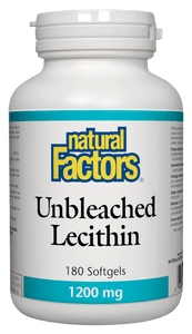 Natural Factors Unbleached Lecithin 1200mg 180 Softgels