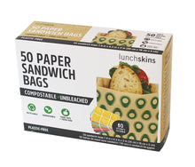 Load image into Gallery viewer, Lunchskins Avocado Compostable and Unbleached Paper Sandwich Bags 50 Pack
