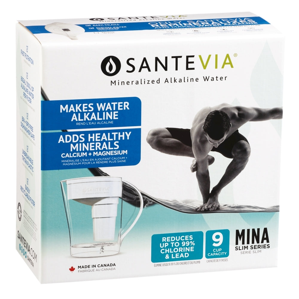 Santevia MINA Alkaline Pitcher in White