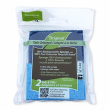 Load image into Gallery viewer, The Original Biodegradable Tub and Tile Sponge With Scour 2 Pack
