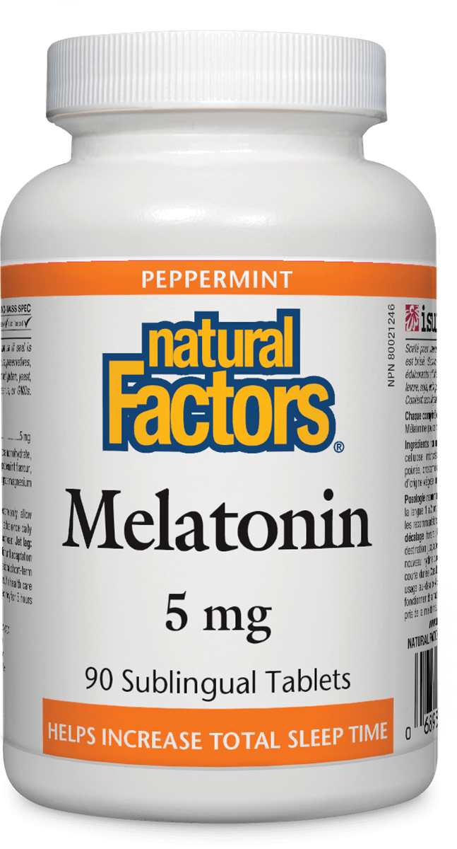 Natrual Factors Melatonin 5mg Mint Flavour 90 Sublingual Tablets