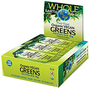 WE&S Organic Vegan Greens Protein Bar 15g x 12 CS