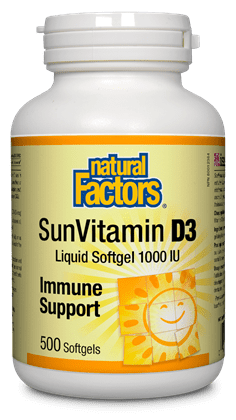 Natural Factors Vitamin D3 1000 IU 500 Softgels