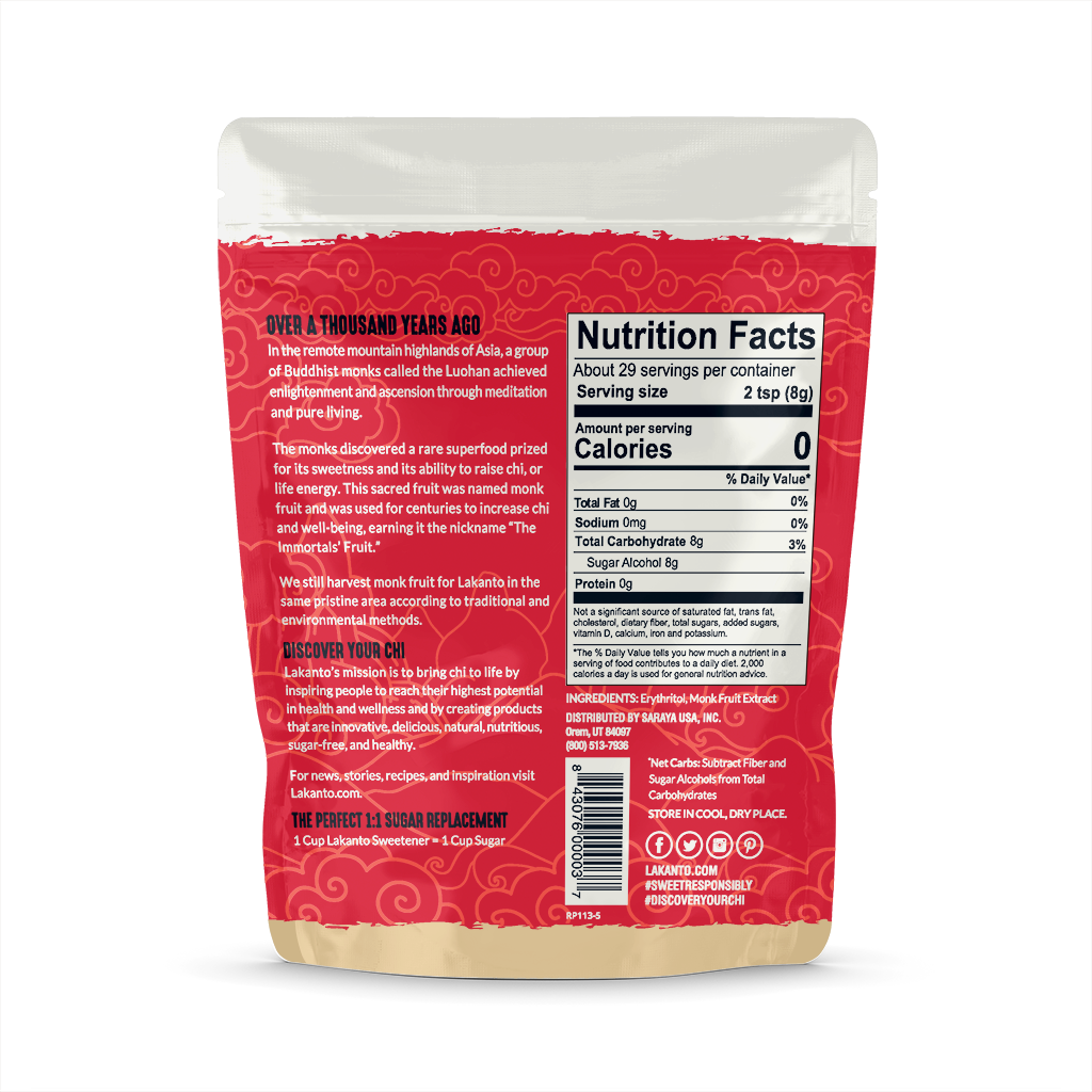 Lakanto Golden Monk Fruit Sweetener 800g