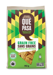 Que Pasa Cassava Tortilla Chips Lime 142g