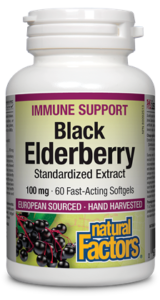 Natural Factors Black Elderberry Extract 100mg 60 softgel