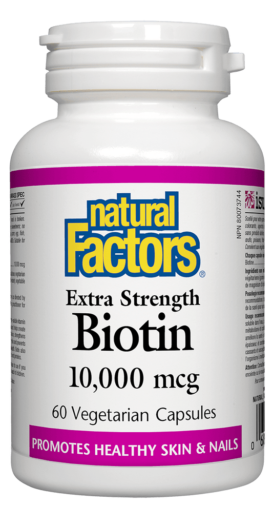 Natural Factors Biotin 10,000mcg 60 Vegetarian Capsules