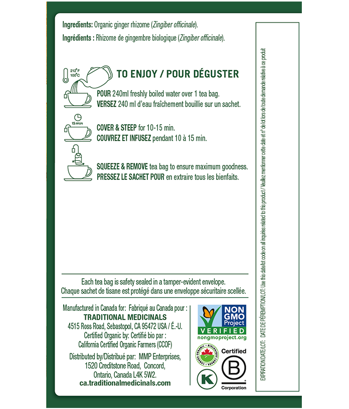 Traditional Medicinals Organic Ginger Tea 16 Bags