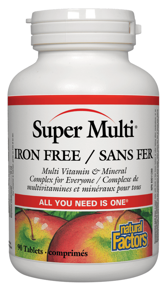 Natural Factors Super Multi Iron Free 90 Tablets