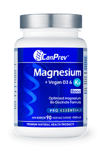 CanPrev Magnesium Bone with Vegan D3 and K2 90 Vegetarian Capsules