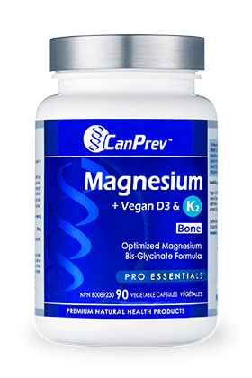 CanPrev Magnesium Bone with Vegan D3 and K2 90 Vegetarian Capsules