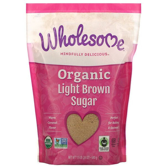 Wholesome Organic Light Brown Sugar 680g