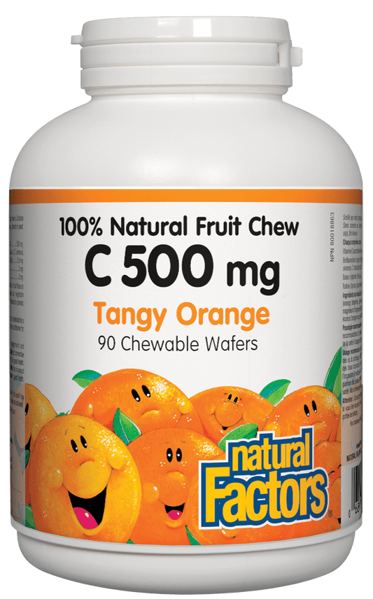 Natural Factors Vitamin C 500mg Orange 90 Chewable Tablets