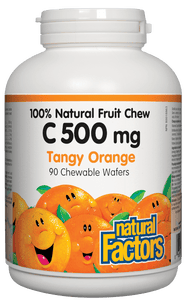 Natural Factors Vitamin C 500mg Orange 90 Chewable Tablets