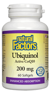 Natural Factors Ubiquinol Active CoQ10 200mg 60 Softgels