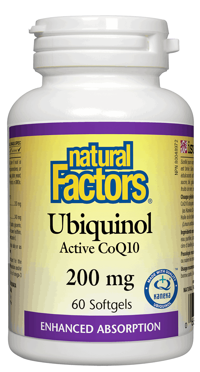Natural Factors Ubiquinol Active CoQ10 200mg 60 Softgels