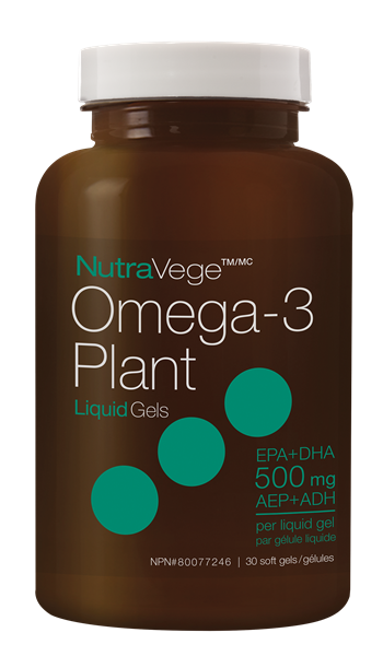 NutraVege Vegan Omega-3 30 Vegetarian Capsules