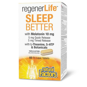 Natural Factors Regenerlife Sleep Better Tri Layer 60 Tablets