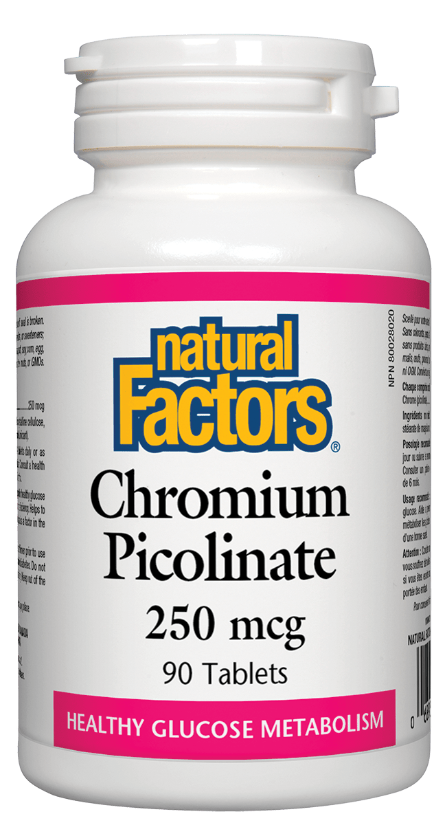 Natural Factors Chromium Picolinate 250mcg 90 Tablets