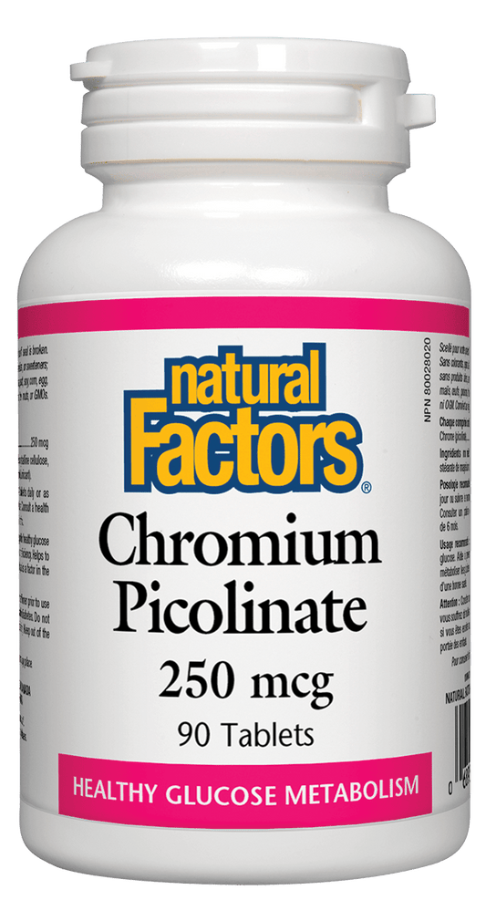Natural Factors Chromium Picolinate 250mcg 90 Tablets