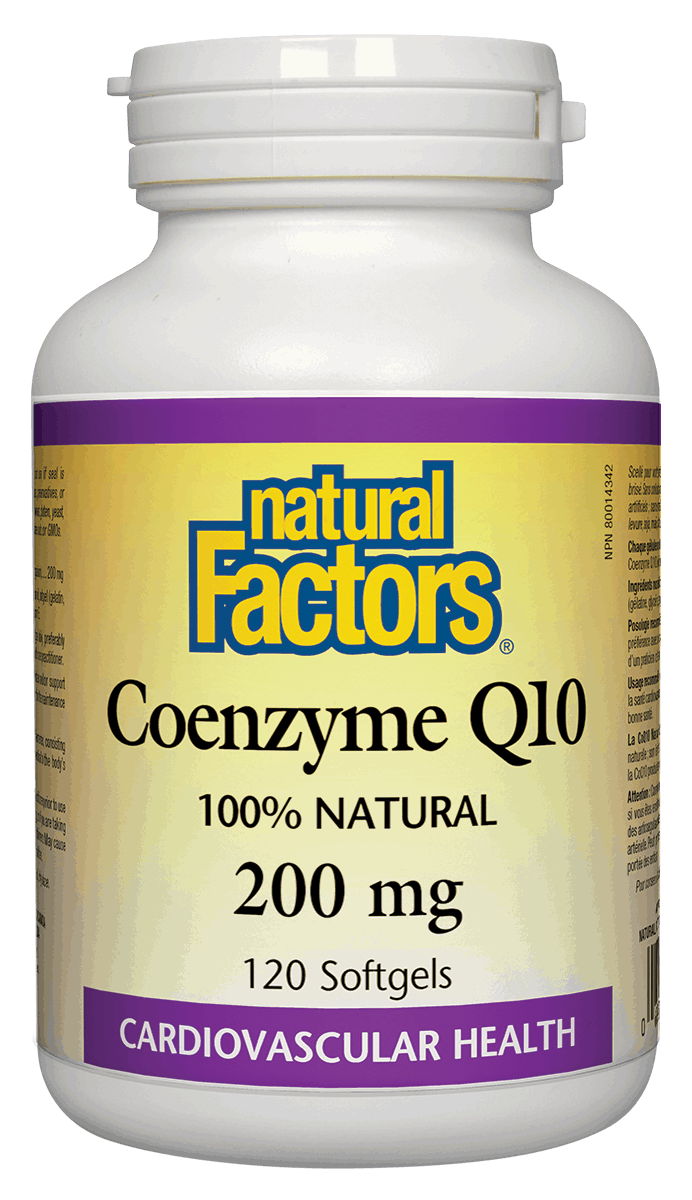 Natural Factors CoQ10 200mg 120 Softgels