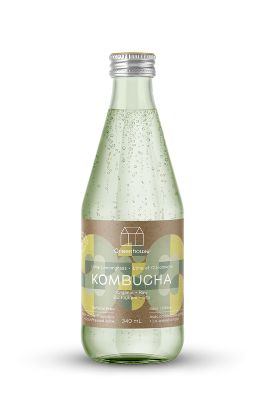 Greenhouse Lime Lemongrass Kombucha 340ml