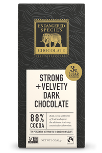 Endangered Species Strong and Velvety 88% Dark Chocolate 85g