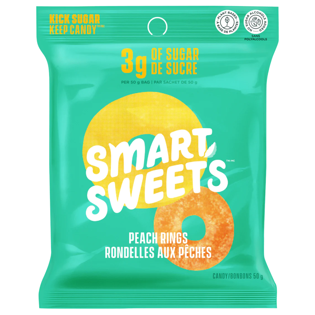 Smart Sweets Peach Rings Gummies 50g