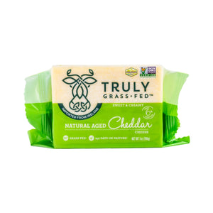 Truly Grass Fed Medium Cheddar Cheese 198g