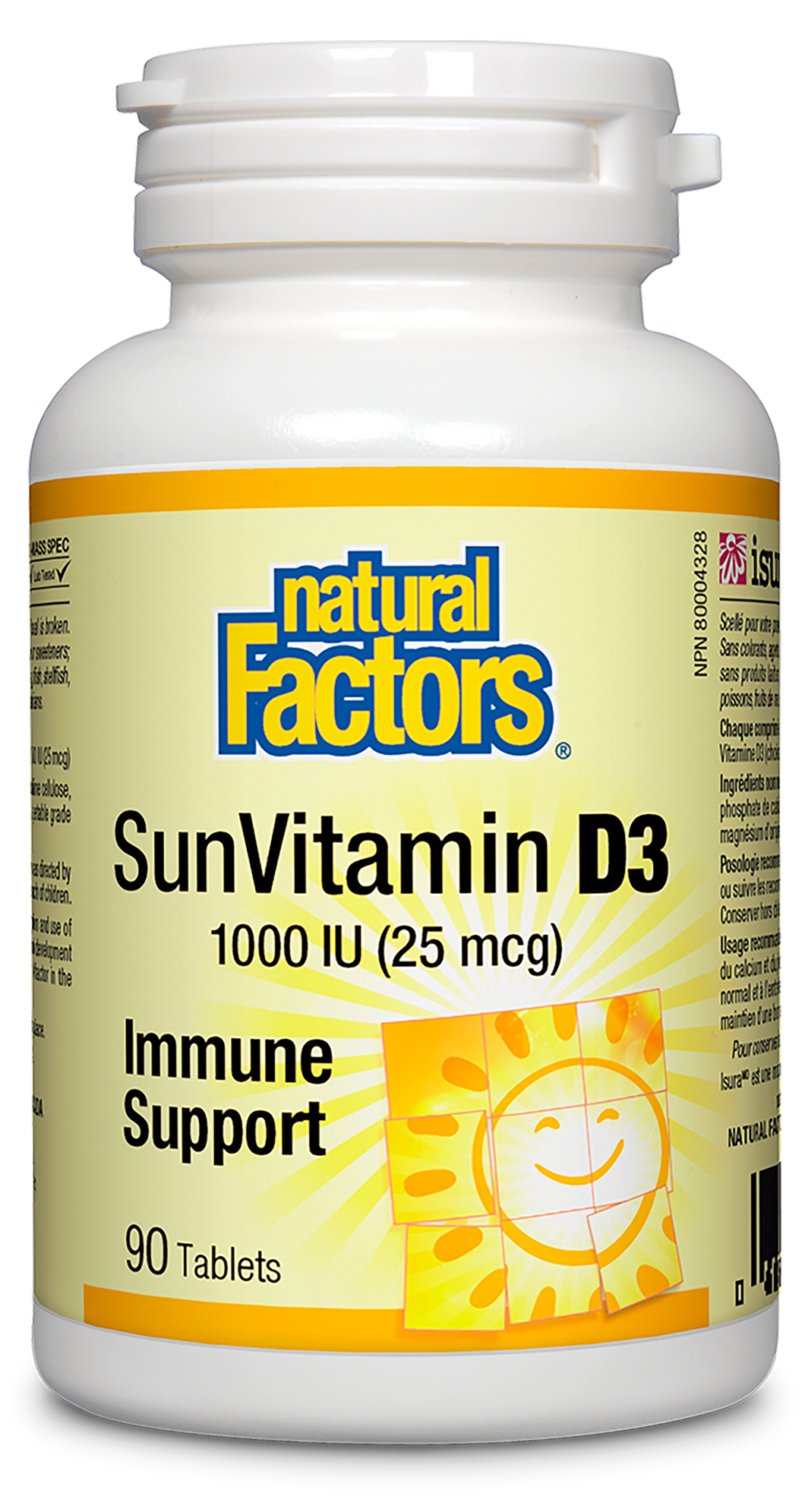 Natural Factors Vitamin D3 1000 IU 90 Tablets