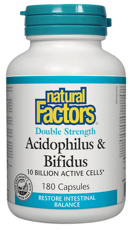 Natural Factors Acidophilus & Bifidus 180 Capsules