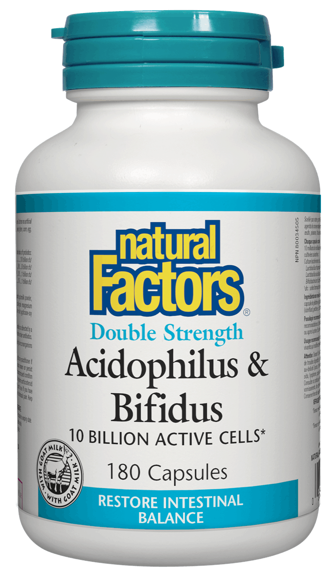 Natural Factors Acidophilus & Bifidus 180 Capsules