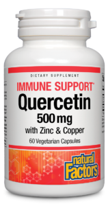 Natural Factors Quercetin 500mg With Zinc & Copper 60 Easy Swallow Capsules