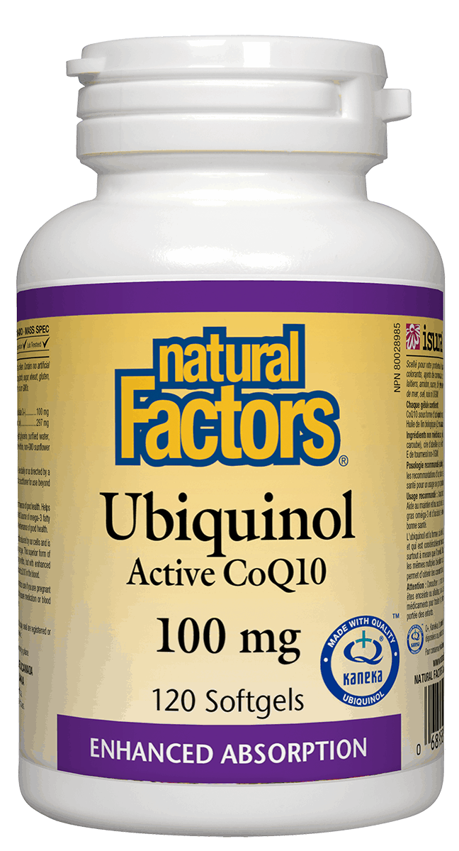 Natural Factors Ubiquinol 100mg 120 Softgels