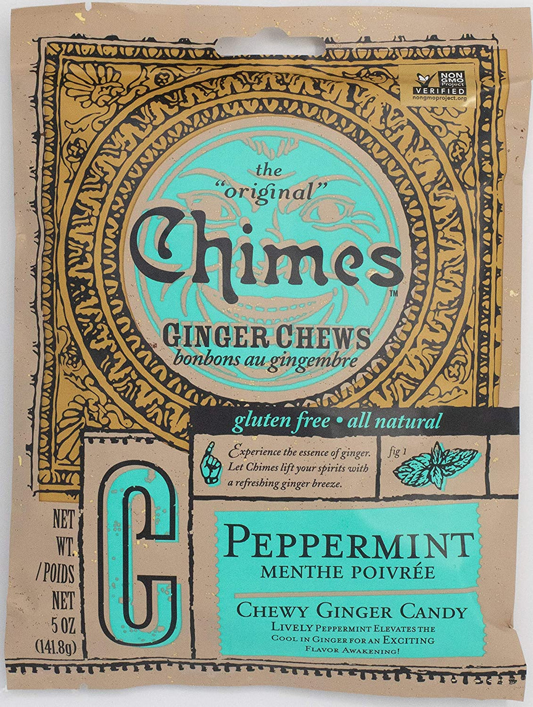 Chimes Peppermint Ginger Chews 141g