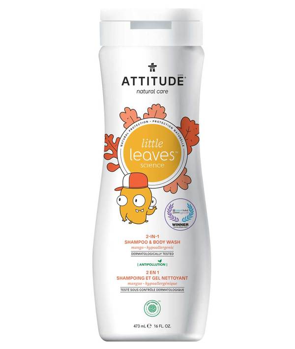 Attitude Little Leaves Kids 2 in 1 Shampoo & Body Wash Mango 473ml