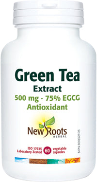 New Roots Green Tea 500mg 60 Vegetarian Capsules – The Root Cellar PEI