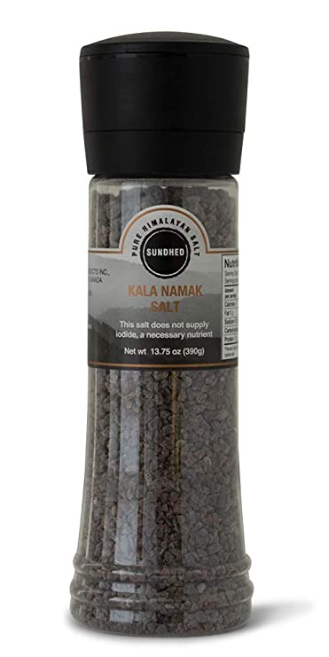 Sundhed Black Kala Namak Salt Grinder 390g