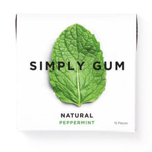 Load image into Gallery viewer, Simply Gum Natural Chewing Gum Peppermint 15 Pieces

