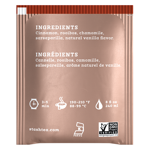 Stash Cinnamon Vanilla Herbal Tea (Caffeine Free) 18 Bags