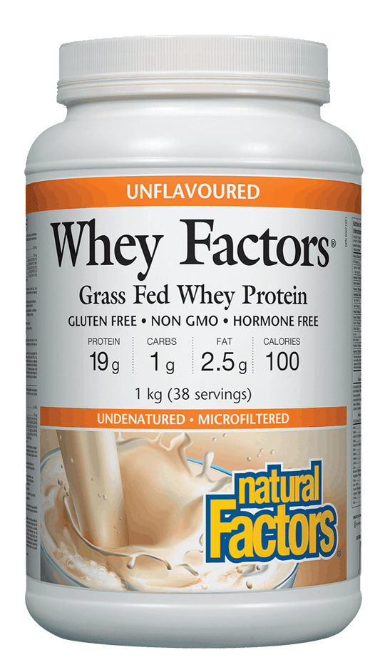 Natural Factors Whey Factors Unflavoured Protein 1kg