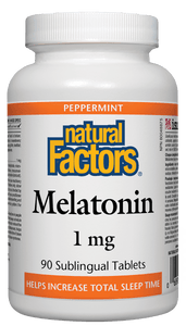 Natural Factors Melatonin 1mg Mint Flavour 90 sublingual tabs