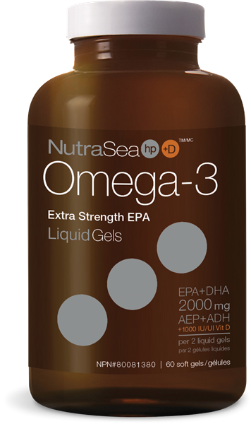 NutraSea High EPA with Vitamin D Extra Strength 60 Softgels