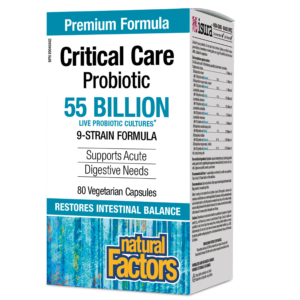 Natural Factors Critical Care Probiotic 55 Billion 80 Vegetarian Capsules