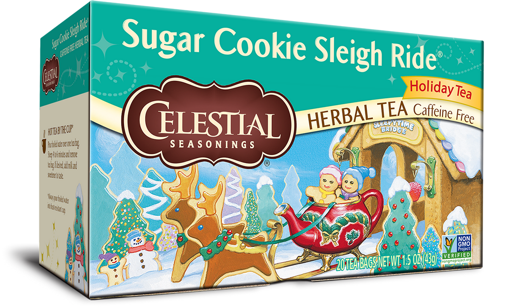 Celestial Seasonings Sugar Cookie Sleigh Ride Herbal Tea 20 Bags